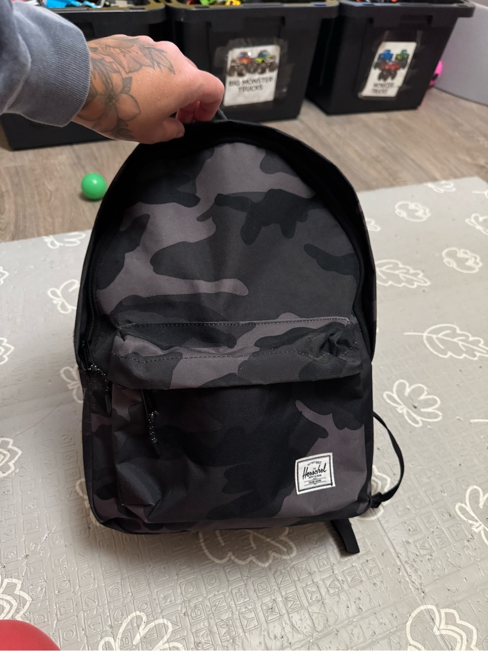 Herschel Supply Company Black & Gray Camo Backpack